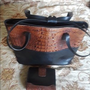 Brahmin (Vintage) Purse and Wallet matching set